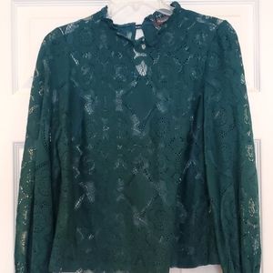 Long sleeve lace blouse